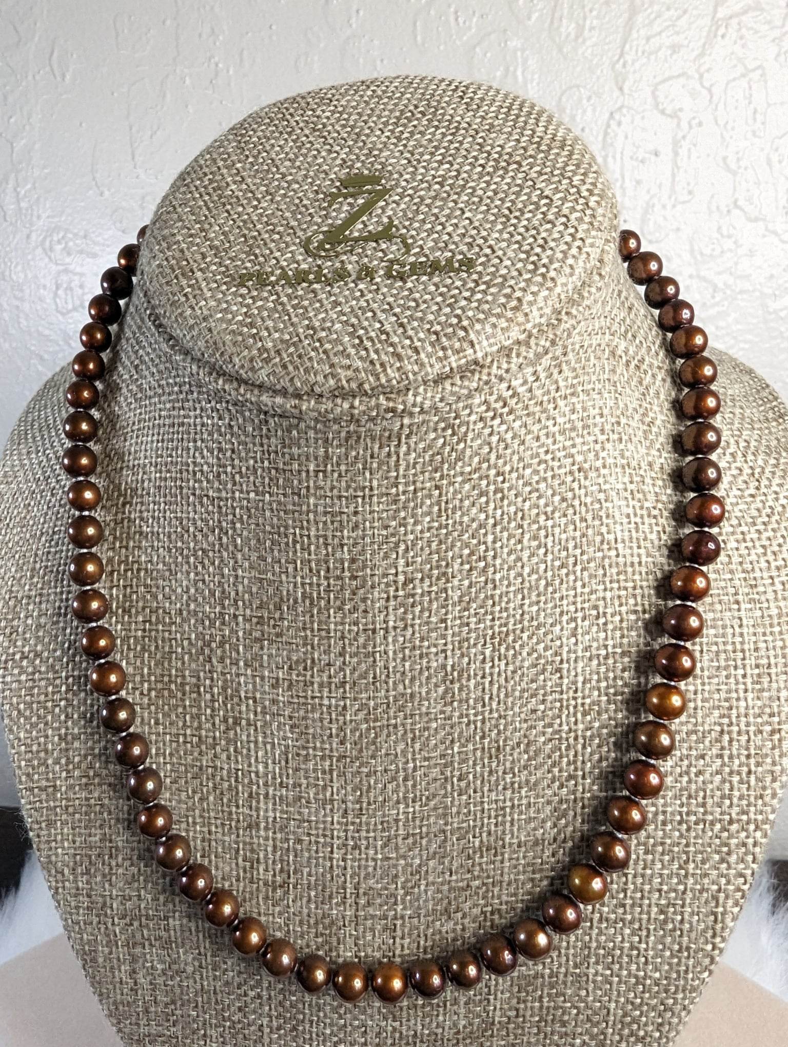Baby South Sea Pearls Strand Necklace (Brown)