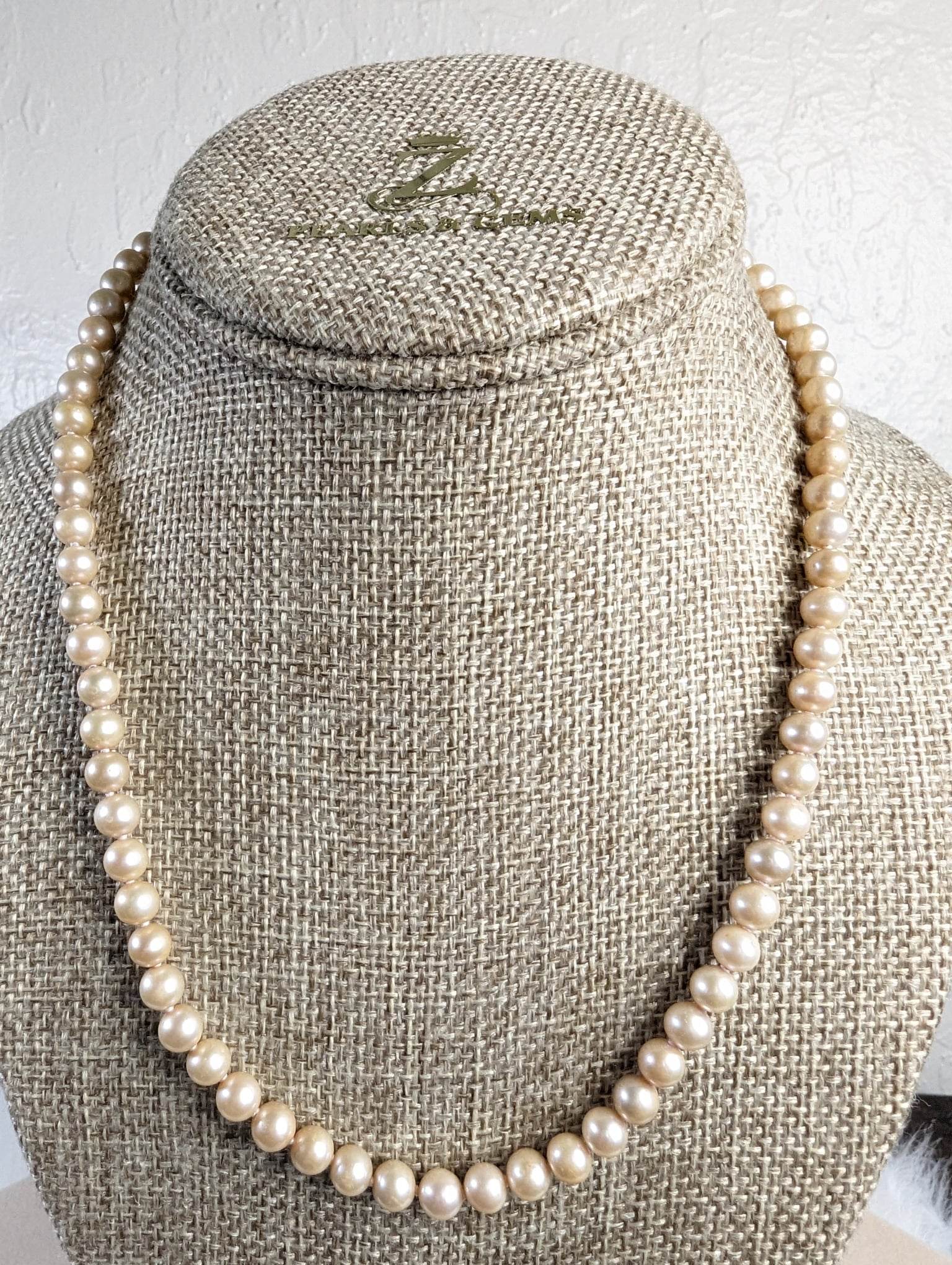 Baby South Sea Pearls Strand Necklace (Cream)