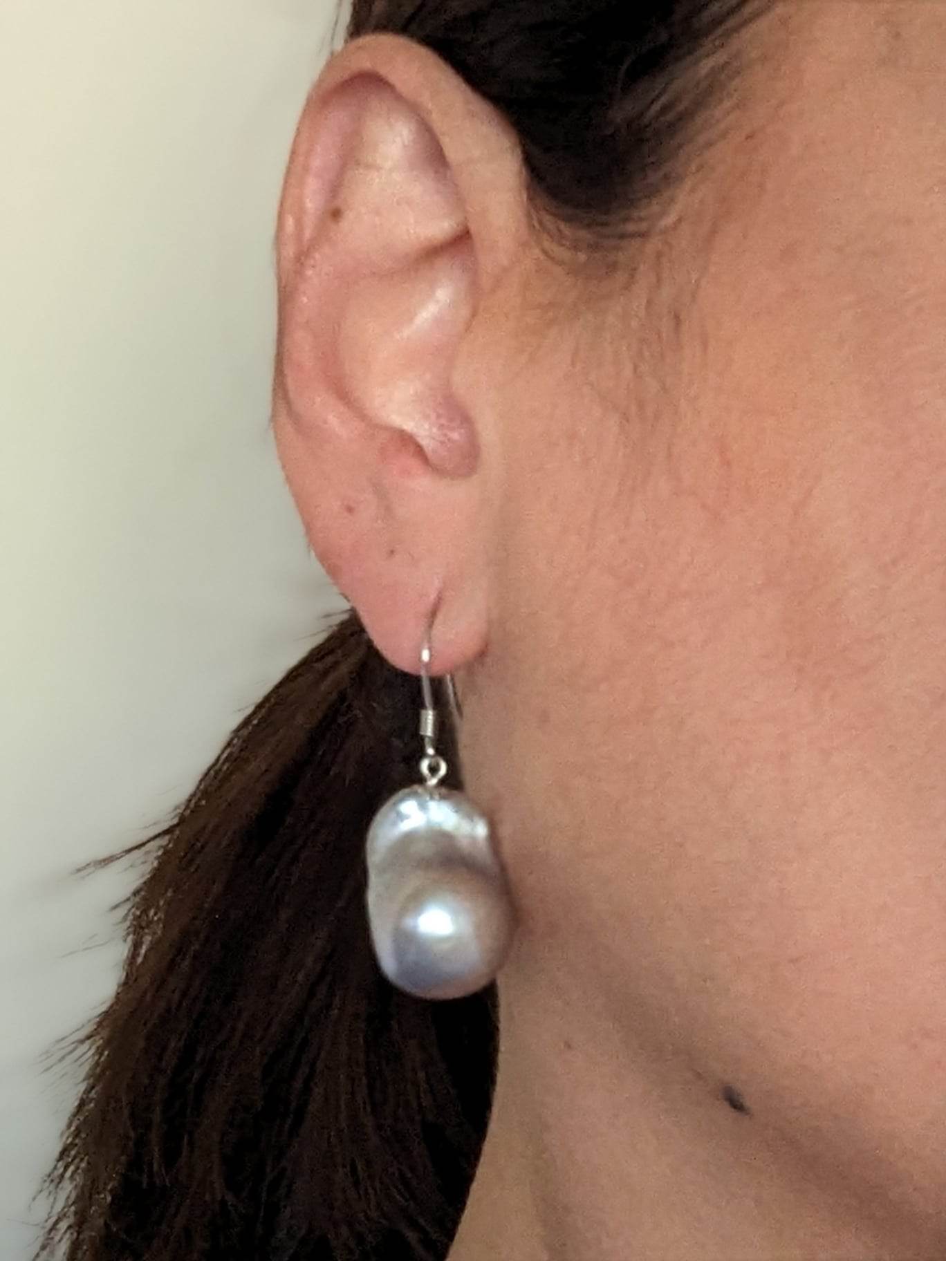 Lisha Flameball Baroque Freshwater Pearl Earrings