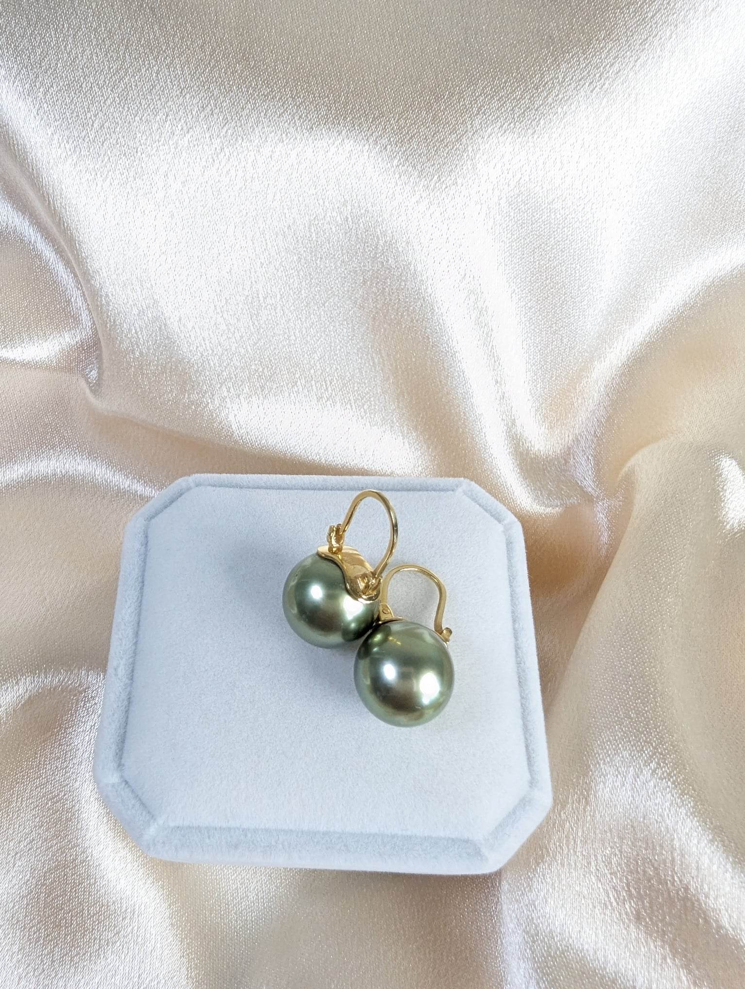 Exquisite Huge Tomato Pearl Earrings | Z Pearls & Gems