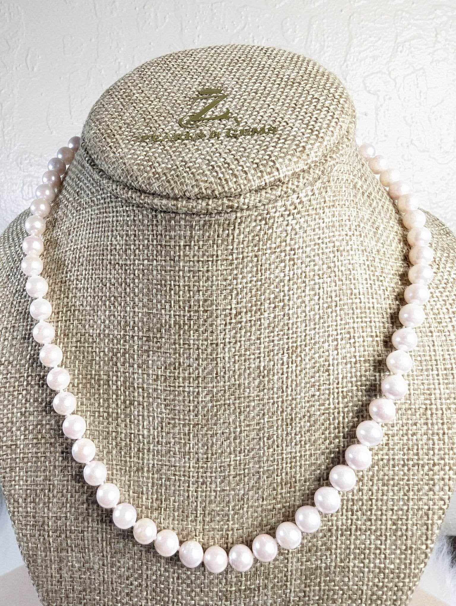 Baby South Sea Pearls Strand Necklace (Pinkish White)