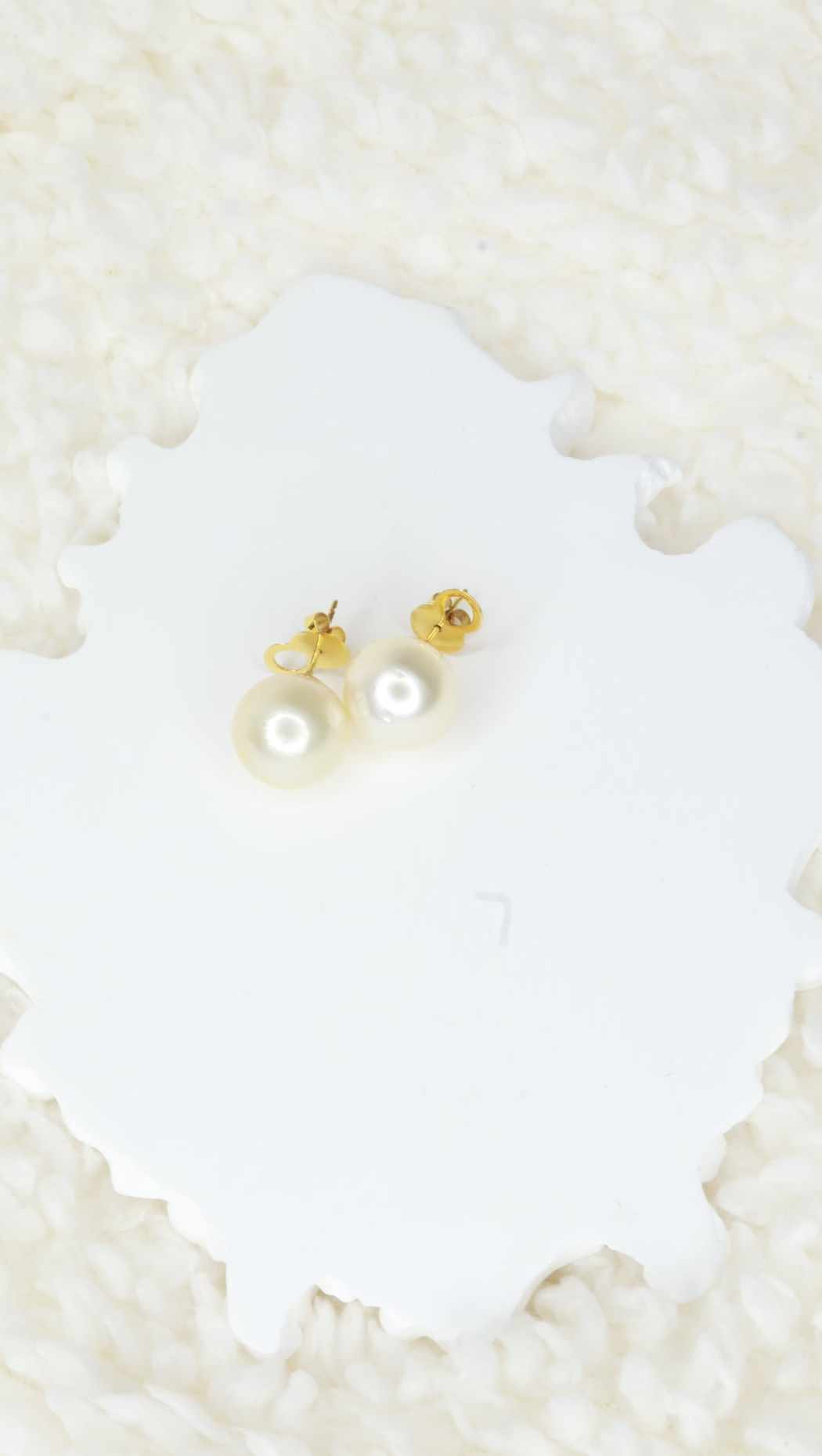 Magnificent 13mm South Sea Pearl Stud Earrings