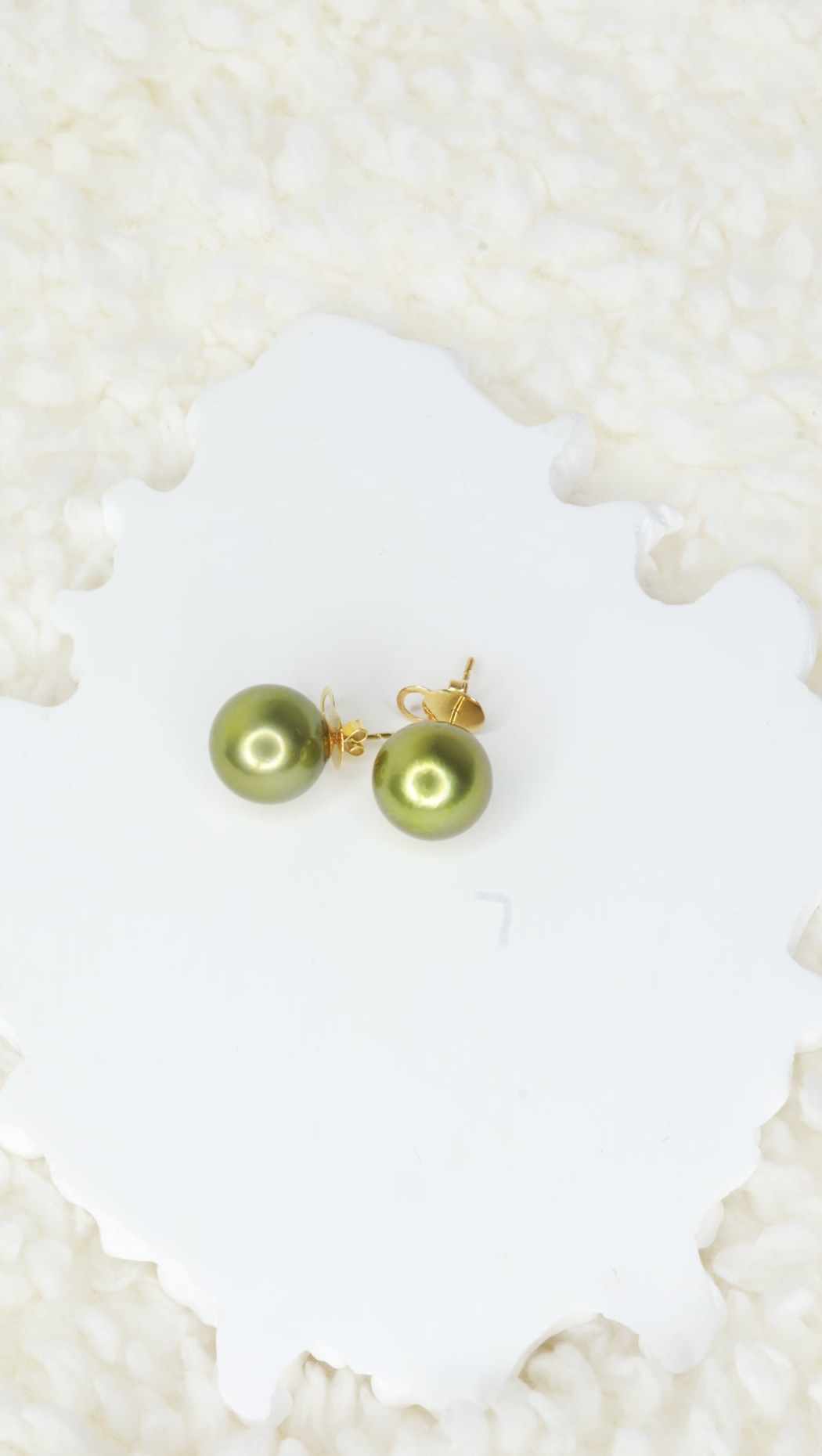 Magnificent 13mm South Sea Pearl Stud Earrings