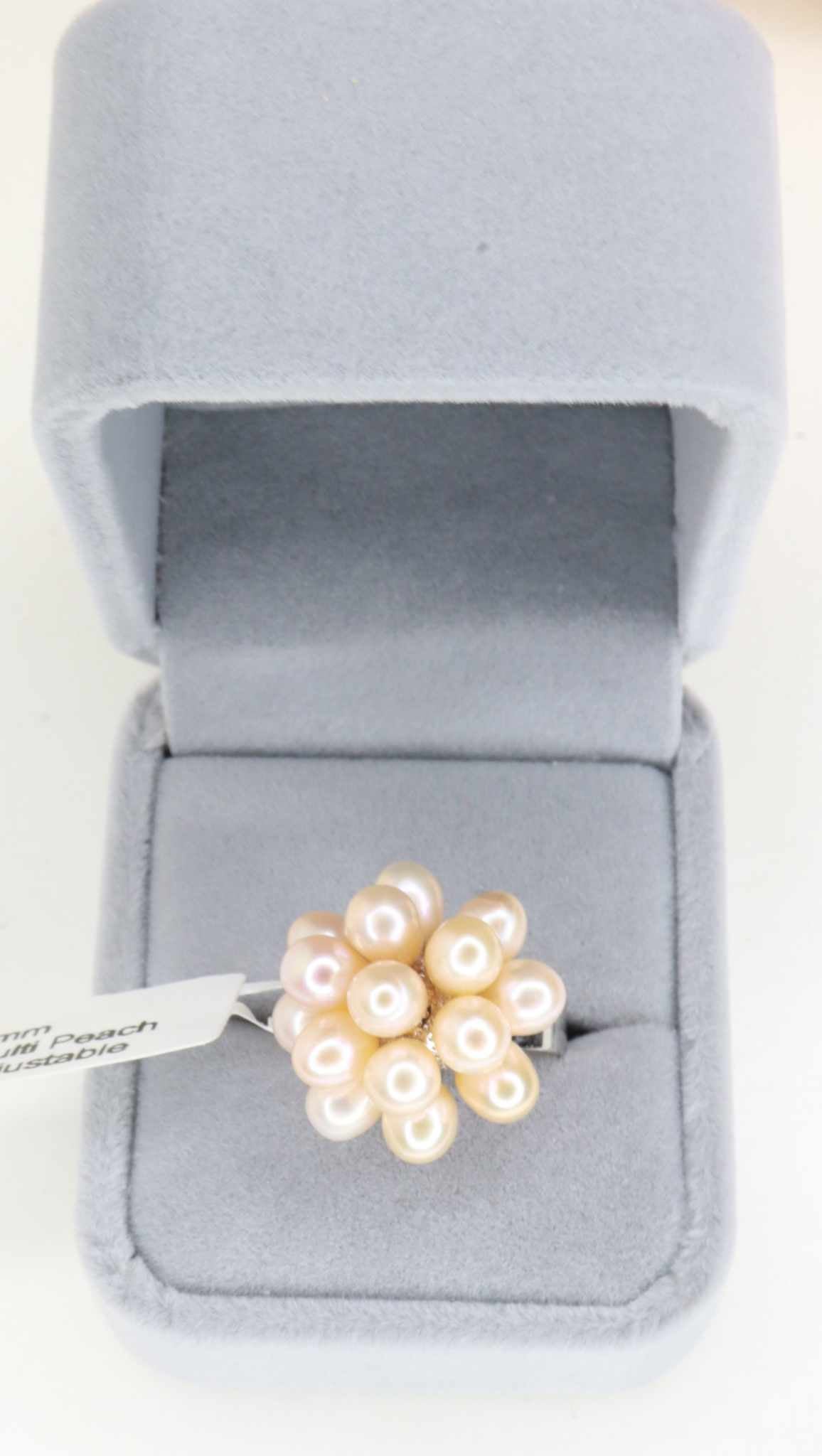 Cluster pearl statement ring